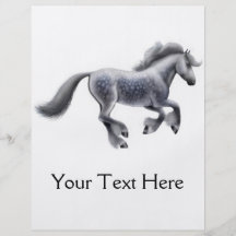 Dappled Gray Draft Horse Flyer