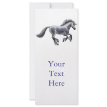 Dappled Gray Draft Horse Rack Card rack cards by twopurringcats Dappled Gray Draft Horse Rack Card rack cards
