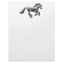 Dappled Grey Draft Horse Letterhead
