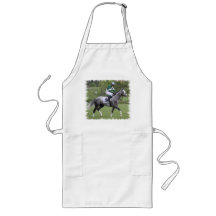 Dappled Grey Race Horse Long Apron