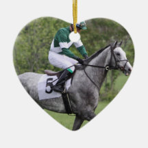 Dappled Grey Race Horse Ornaments