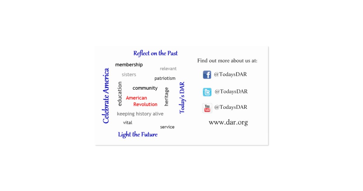 DAR Chapter Business Card | Zazzle