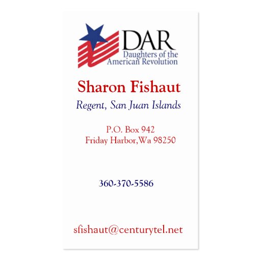 DAR for Mom 2 Business Card Templates (front side)
