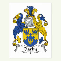 Darby Family Crest Postcard