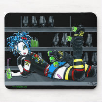 "Darby" Roller Derby Skate Girl Mousepad mousepads