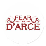 D'arce Round Stickers