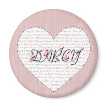 Darcy Heart Magnet by ivmoores Darcy Heart Magnet