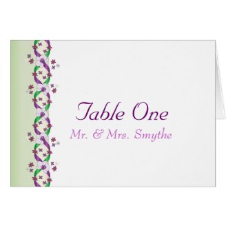 Darcy Wedding Reception Table Cards