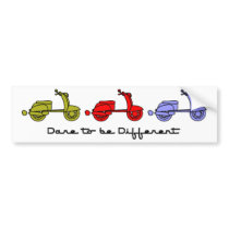 Dare To Be Different Scooter Bumper Sticker bumper stickers by ScottInk Dare To Be Different Scooter Bumper Sticker bumper stickers
