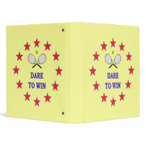 Dare to Win Tennis Binder
