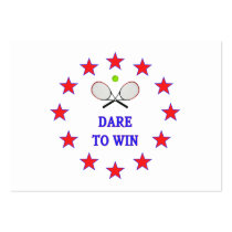 Dare to Win Tennis Business Card Template