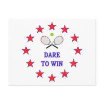 Dare to Win Tennis Postcards