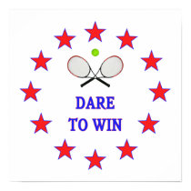 Dare to Win Tennis Poster