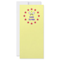 Dare to Win Tennis Rack Cards