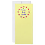 Dare to Win Tennis rack cards