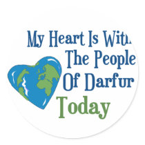Darfur Heart 2 stickers by awarenessgifts Darfur Heart 2 stickers