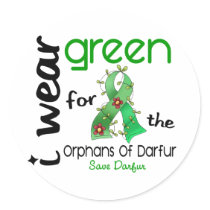 Darfur I WEAR GREEN FOR THE ORPHANS 43 stickers