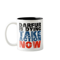 Darfur is dying, take action now mugs