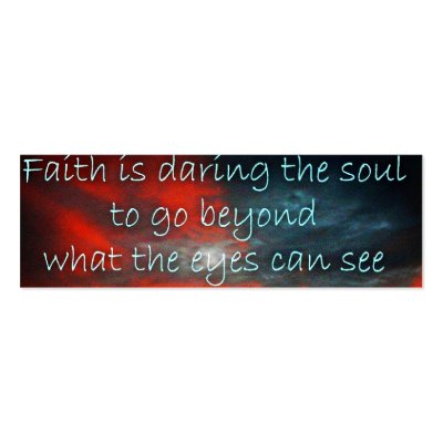 Daring Faith Profile Card Business Card Templates by suziesplace