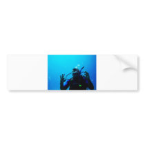 Daring Scuba Diver Bumper Sticker