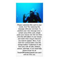Daring Scuba Diver Personalized Photo Card