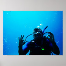 Daring Scuba Diver Posters