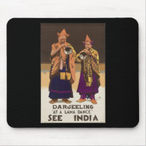 Darjeeling At a lama dance mousepads by vintage_poster Darjeeling At a lama dance mousepads