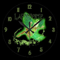 Dark Absinthe Fairy 2 wall clocks