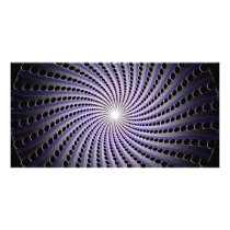 Dark Abstract Spiral: Personalized Photo Card
