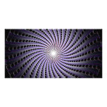 Dark Abstract Spiral: Personalized Photo Card
