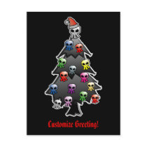 Dark and Gothic Holiday Greeting postcards