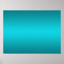 Dark and Light Aqua Blue Gradient - Turquoise Poster
