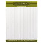 Dark and Light Olive Suite Deluxe Letterhead