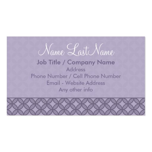 Dark and Light Purple Geometric Design Business Card Templates (front side)