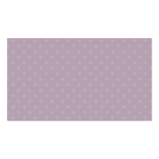 Dark and Light Purple Polka Dots Design Business Card Template (back side)