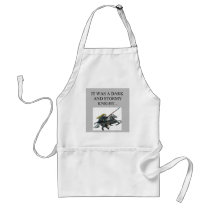 dark and stormy night cliche joke aprons