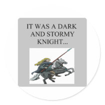 dark and stormy night cliche joke stickers