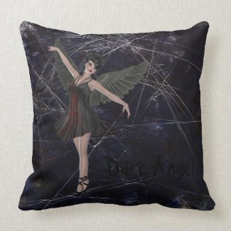 Dark Angel Gothic Throw Pillow throwpillow