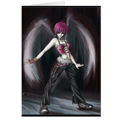 Dark Angel Greeting Card by 4Visions
