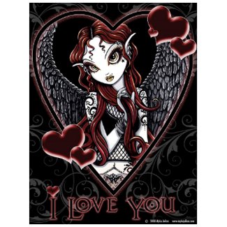 Dark Angel Valentine Postcard postcard