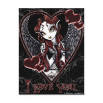 Dark Angel Valentine Postcard by mykajelina Dark Angel Valentine Postcard