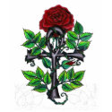 Dark Ankh and Rose T-shirt by PinkImp Dark Ankh and Rose T-shirt