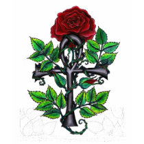 Dark Ankh and Rose T-shirt