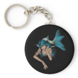 Dark Aqua Blue 3D Mermaid Keychain