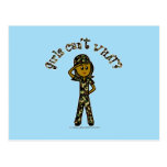 Dark Army Woman Post Card