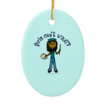 Dark Artist Girl Christmas Tree Ornament