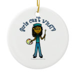 Dark Artist Girl Christmas Tree Ornament
