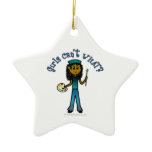 Dark Artist Girl Christmas Tree Ornaments