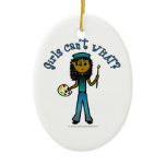 Dark Artist Girl Christmas Tree Ornaments