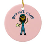 Dark Artist Girl Christmas Tree Ornaments